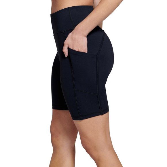 Bass Outdoor Women Hayduke Tech High Waist Active Biker Shorts Size XS | M Black - Picture 1 of 11